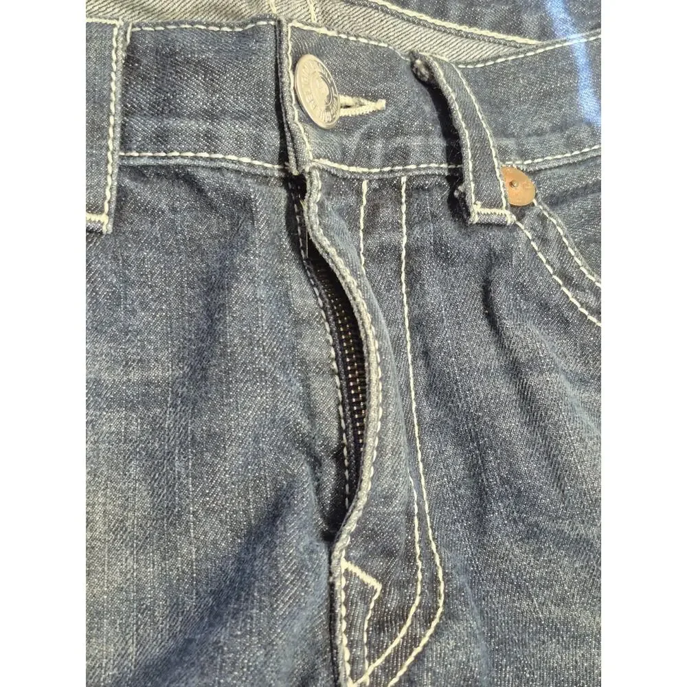 True Religion Dark Wash Billy Seat 34 Horseshoe Flap Pockets Stylish Fit 38x29